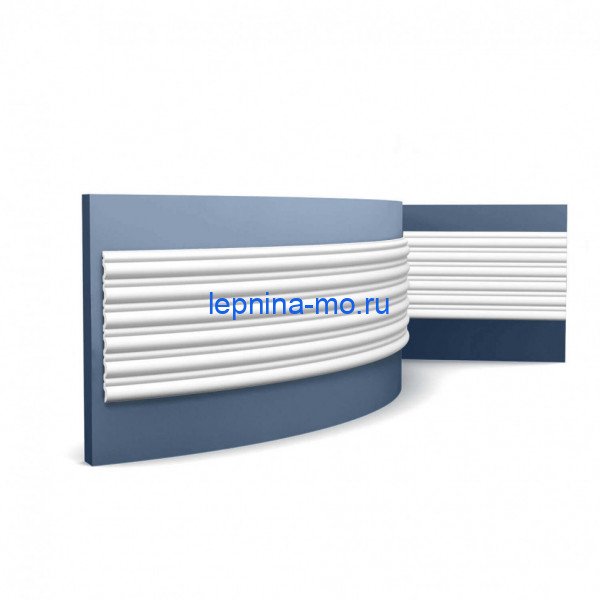 Декоративная стеновая панель 3D гибкая Orac Decor WX211F белый полиуретан 200x25.5x1.7 см