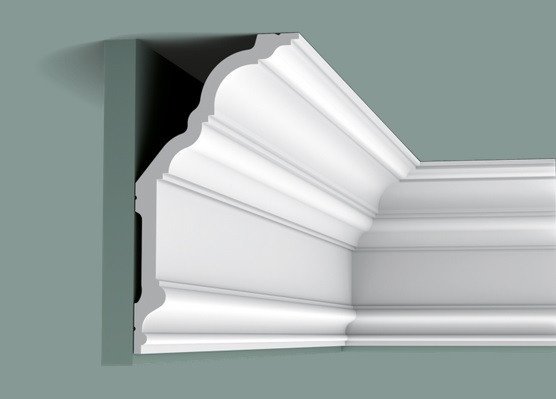 Потолочный плинтус 256х135 мм Orac Decor Purotouch C340 белый 2 м