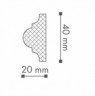 Заказать Декоративный молдинг NMC Wallstyl WO2 40х20 мм 200 см белого цвета для потолка и стен 