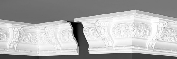 Потолочный плинтус 140х96 мм Де-Багет Декор ДП 32/170 белый полистирол 200 см