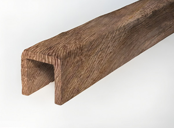 Деревянная декоративная балка 120х120 мм Уникс Винтаж А12 Светлый дуб 2,5 м