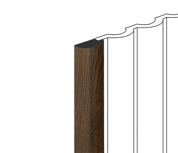 Заказать Финишный молдинг для стеновых панелей HiWood LF140B BR489G декорированный фитополимер 12х26х2700 мм 