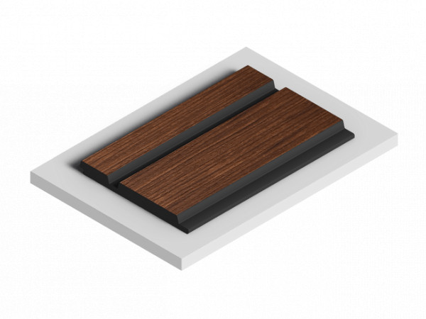 Декоративная стеновая панель 3D HiWood LV133 BR396K декорированная из фитополимера 12х120х2700 мм