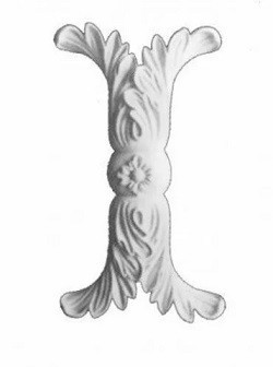 Декоративный орнамент Перфект G2066 220х120х25 мм белый из полиуретана