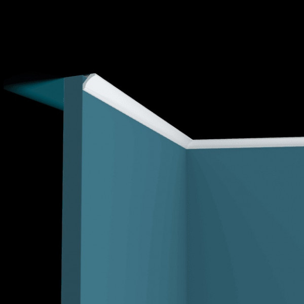 Потолочный плинтус Перфект Плюс P164 белый из ударопрочного полимера 20х20 200 см