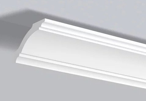 Декоративный потолочный плинтус NMC Nomastyl GK 75х50 200 см белого цвета