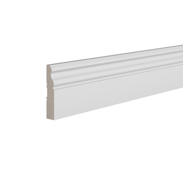 Плинтус для пола 12х60 мм Ultrawood Base 021 244 см ЛДФ белый