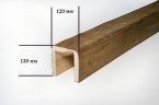 Заказать Деревянная декоративная балка 120х120 мм Уникс Винтаж А12 Темный дуб 2,5 м 