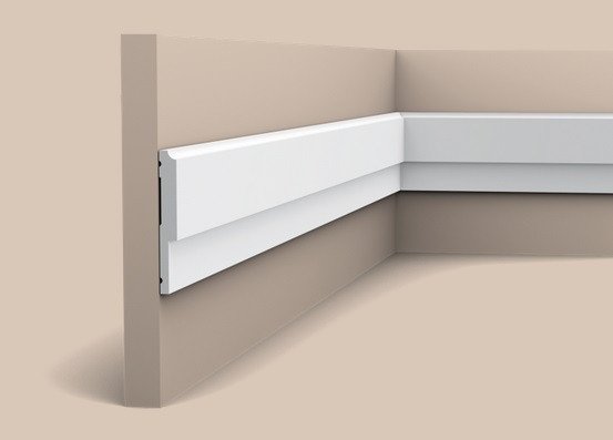 Молдинг 80х10 мм Orac Decor Purotouch P9900 белый 2 м