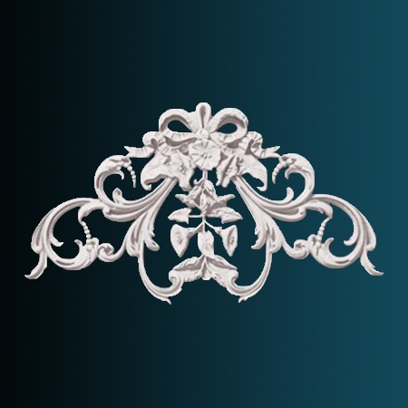 Декоративный орнамент Перфект G2071 305х564х20 мм белый из полиуретана