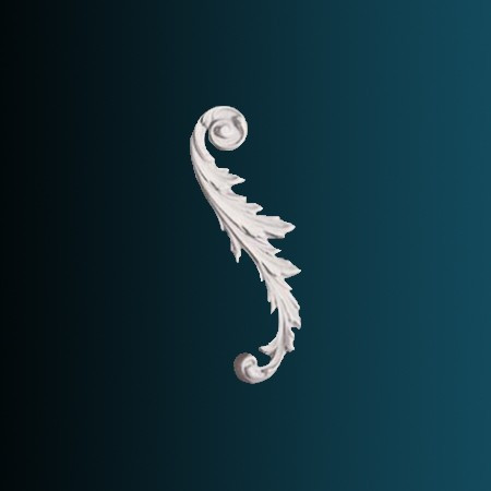 Заказать Декоративный орнамент Перфект G2352R 222х70х15 мм белый из полиуретана 