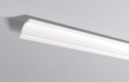 Декоративный потолочный плинтус NMC Nomastyl GO 80х80 200 см белого цвета