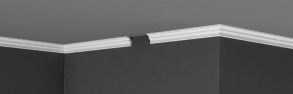 Потолочный плинтус 24х18 мм Де-Багет XPS П 06 18/24 белый полистирол 200 см