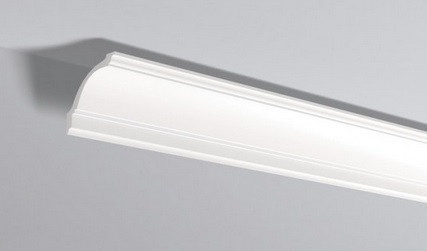 Декоративный потолочный плинтус NMC Nomastyl GP 100х100 200 см белого цвета