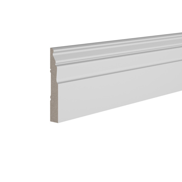 Плинтус для пола 12х80 мм Ultrawood Base 022 244 см ЛДФ белый