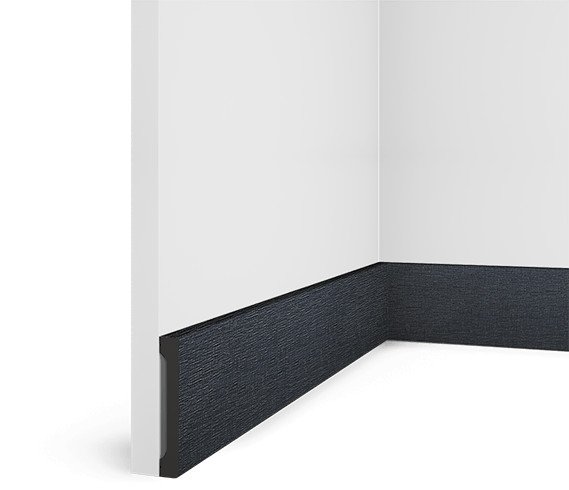 Декорированный напольный плинтус HiWood B90V1 BK114 под дерево фитополимер 14х90х2700 мм