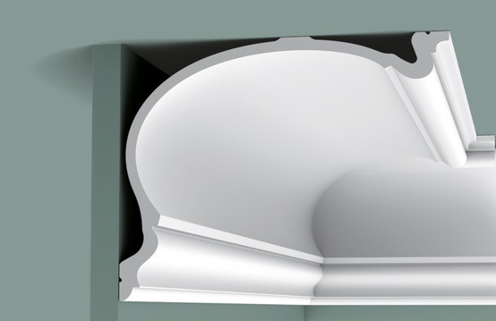 Потолочный плинтус 273х350 мм Orac Decor Purotouch C344 белый 2 м