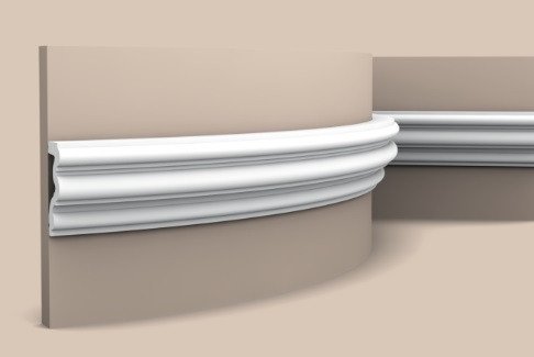 Молдинг гибкий 34х83 мм Orac Decor Duropolymer P4025F белый 2 м