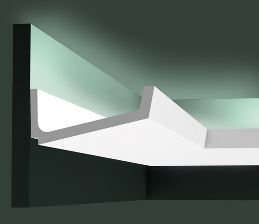 Потолочный плинтус 76х171 мм скрытого освещения Orac Decor Purotouch C352 белый 2 м