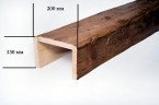 Заказать Деревянная декоративная балка 130х200 мм Уникс Винтаж А20 Темный дуб 2,5 м 
