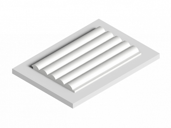 Декоративная стеновая панель 3D HiWood LV135 NP белая из фитополимера 12х120х2700 мм