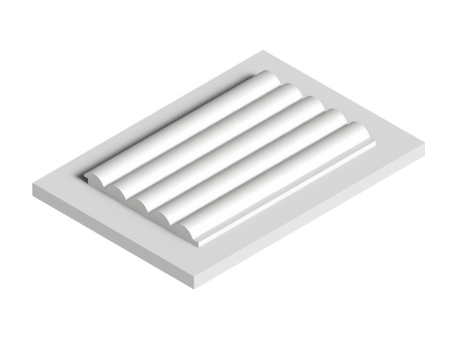 Заказать Декоративная стеновая панель 3D HiWood LV135 NP белая из фитополимера 12х120х2700 мм 