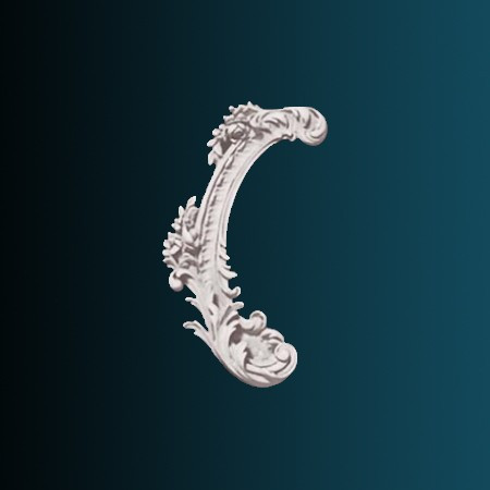 Заказать Декоративный орнамент Перфект G2354L 219х114х25 мм белый из полиуретана 