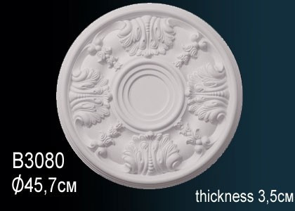 Заказать Декоративная потолочная розетка Перфект B3080 455 мм белая из полиуретана 