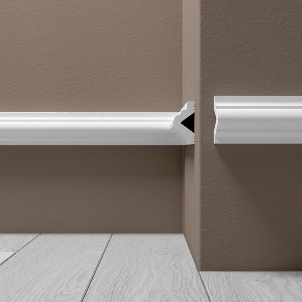 Заказать Декоративный молдинг 40х20 мм Де-Багет XPS Polymer М 5 белый из ударопрочного полимера 2м 