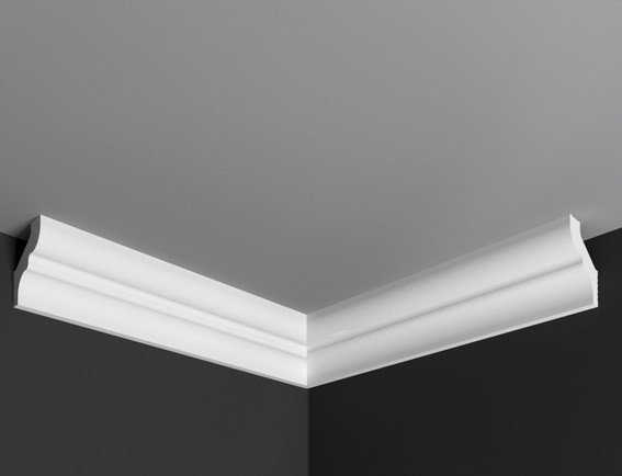 Заказать Потолочный плинтус 35х30 мм Де-Багет XPS П 02 30/35 белый полистирол 200 см 
