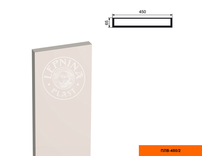 Заказать Пилястра составная (тело) LepninaPlast ПЛВ-450/2 2000х65х450 мм из полистирола с покрытием белая 
