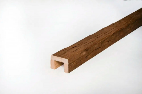 Деревянная декоративная балка 60х90 мм Уникс Винтаж А09 Светлый дуб 2,5 м