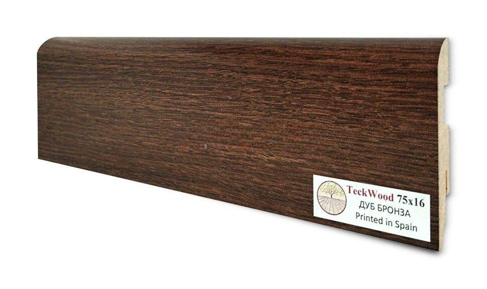 Заказать Напольный плинтус 75х16 мм Teckwood Дуб Бронза МДФ 2.15 м 