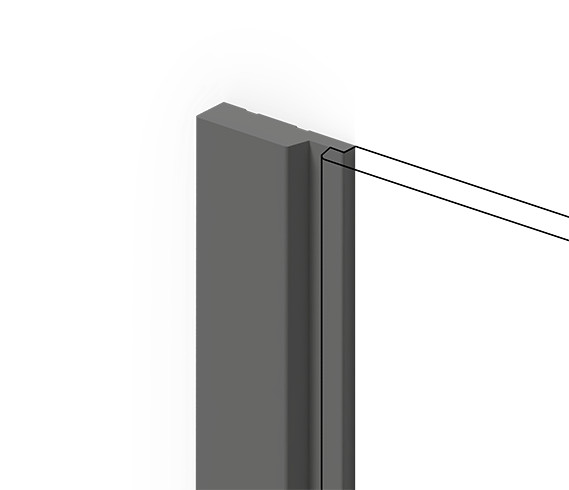 Финишный молдинг для стеновых панелей HiWood LF124A GR3 декорированный фитополимер 12х42х2700 мм
