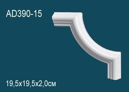 Заказать Декоративный угловой элемент с орнаментом Перфект AD390-15 195х195 мм белый из полиуретана 