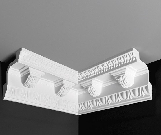 Угол внутренний к плинтусу Де-Багет ДП 21/100 белый полистирол