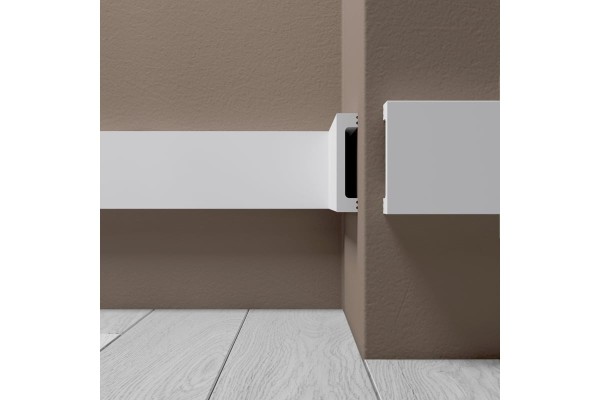 Декоративный молдинг 70х15 мм Де-Багет XPS Polymer М 7 белый из ударопрочного полимера 2м