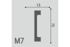 Заказать Декоративный молдинг 70х15 мм Де-Багет XPS Polymer М 7 белый из ударопрочного полимера 2м 