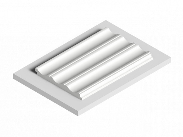 Декоративная стеновая панель 3D HiWood LV138 NP белая из фитополимера 12х120х2700 мм