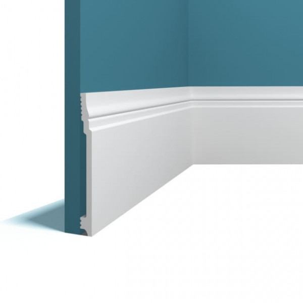 Плинтус напольный Перфект Плюс P117 белый из ударопрочного полимера 130х12 200 см