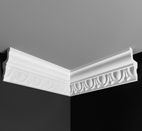 Угол внутренний к плинтусу Де-Багет ДП 22/70 белый полистирол