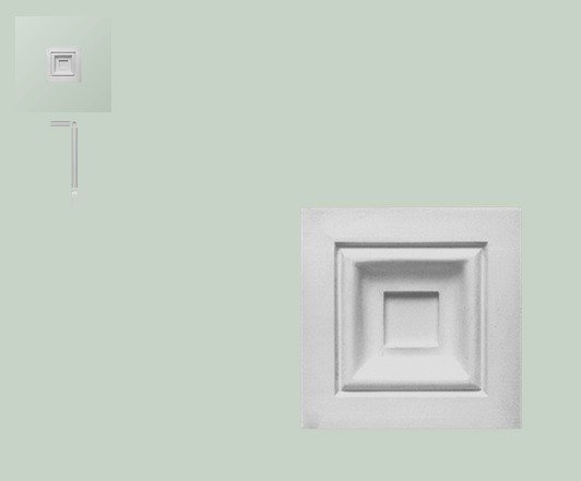 Декоративный элемент Orac Decor Duropolymer D200 96х96 мм белый