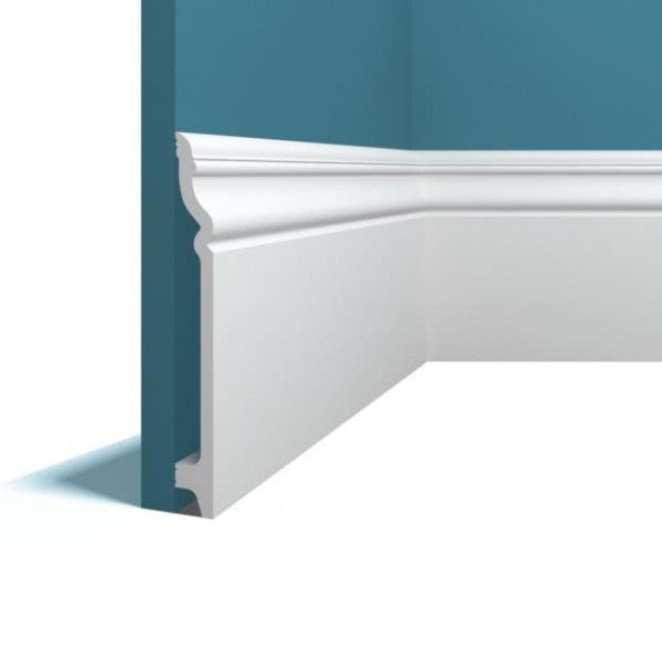 Плинтус напольный Перфект Плюс P118 белый из ударопрочного полимера 160х18 200 см