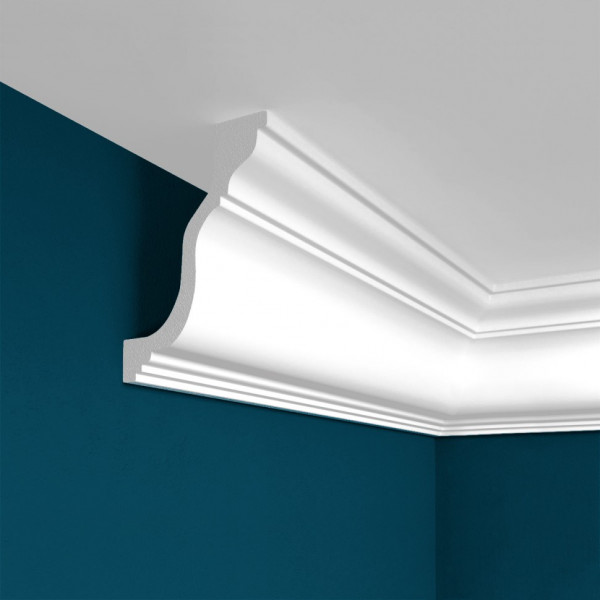 Потолочный плинтус Перфект Плюс P30 78 мм 200 см белый из ударопрочного полимера