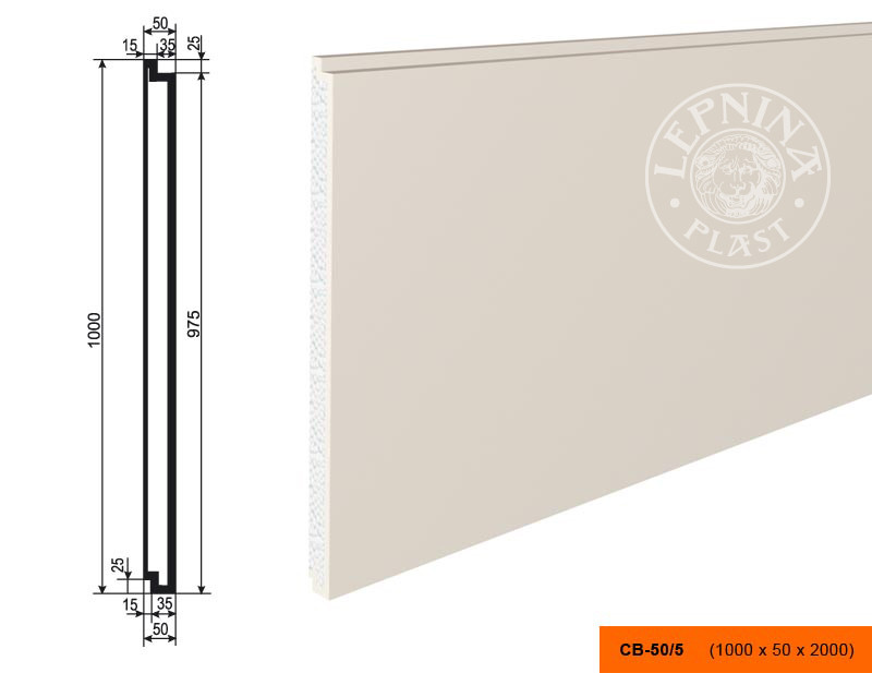 Заказать Декоративная стеновая панель 3D LepninaPlast СВ-50/5 1000х50х2000 мм из полистирола с покрытием белая 