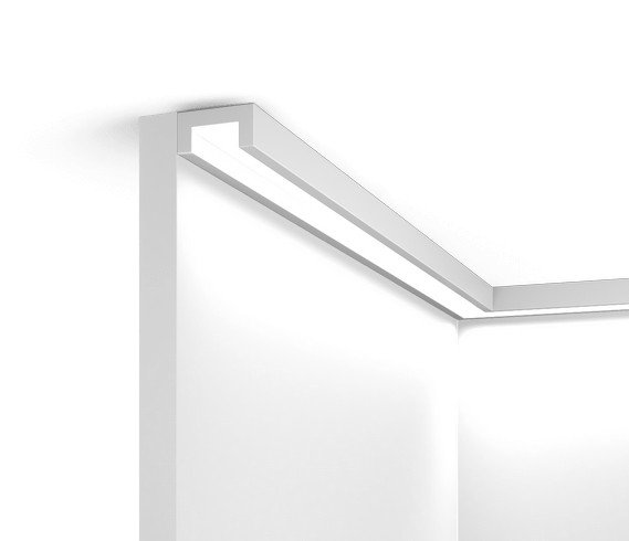 Молдинг с подсветкой HiWood LB40 белый фитополимер 20х40х2000 мм