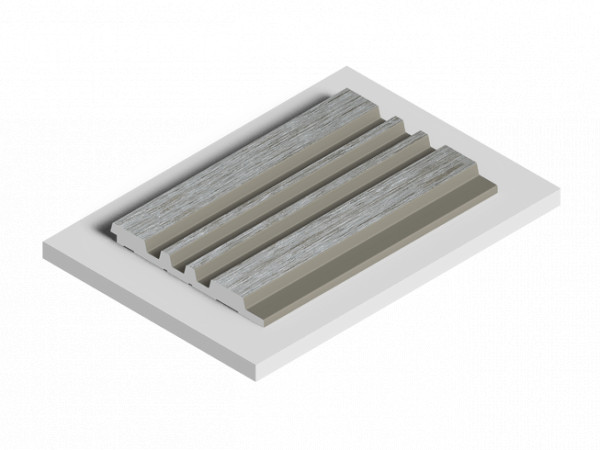 Декоративная стеновая панель 3D HiWood LV121 GN68 декорированная из фитополимера 12х120х2700 мм