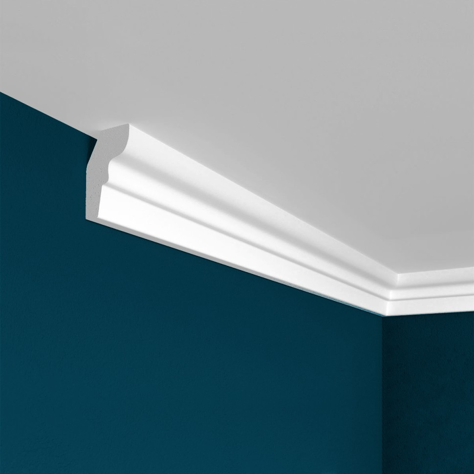 Заказать Потолочный плинтус Перфект Плюс P34 25 мм 200 см белый из ударопрочного полимера 