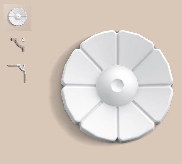 Декоративный элемент Orac Decor Duropolymer P20 диаметром 610 мм белый