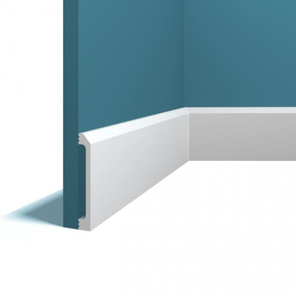 Плинтус напольный Перфект Плюс P142 белый из ударопрочного полимера 90х13 200 см